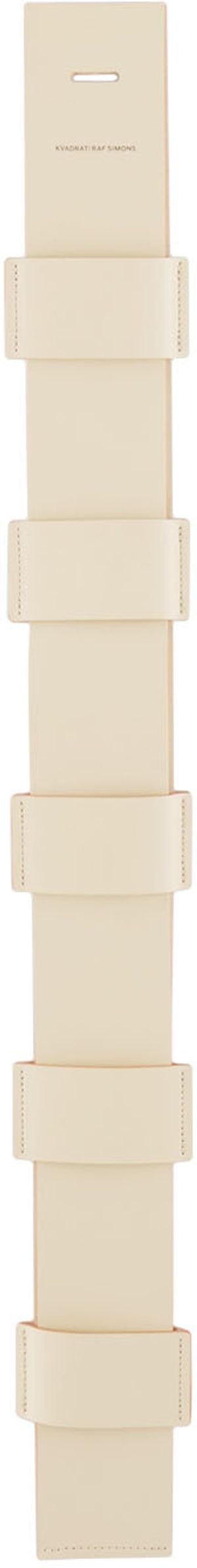 Kvadrat/Raf Simons Off-White Leather Magazine Strap