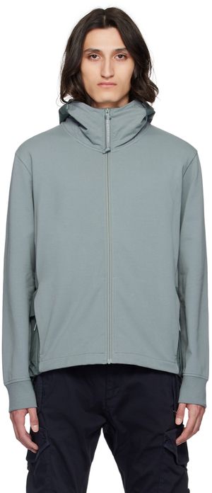 C.P. Company Gray Paneled Hoodie
