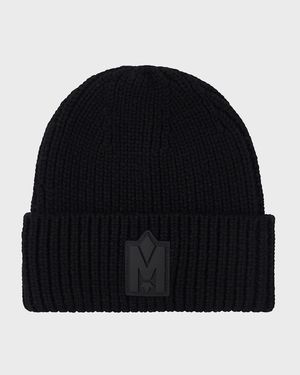 Men's M-Logo Patch Beanie Hat