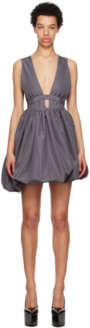 Kika Vargas SSENSE Exclusive Gray Hilma Minidress