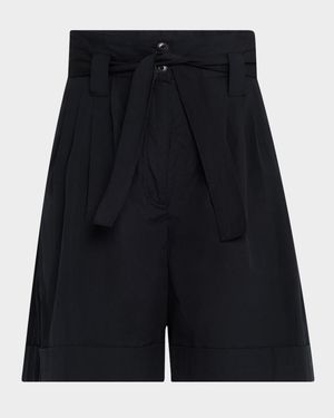 Pleated Belted Trousers Shorts