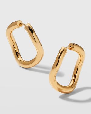 Maxi Wave Hoop Earrings in Gold Vermeil