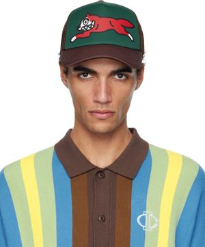 ICECREAM Green & Brown Running Dog Trucker Cap