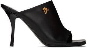 Palm Angels Black Palm Open Toe Mules