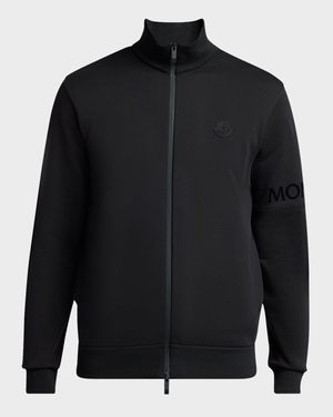 Men's Sleeve-Logo Fleece Full-Zip Jacket
