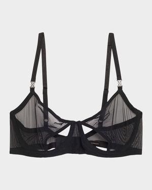 Brienne Cutout Mesh Balconette Bra