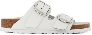 Birkenstock White Narrow Arizona Big Buckle Sandals