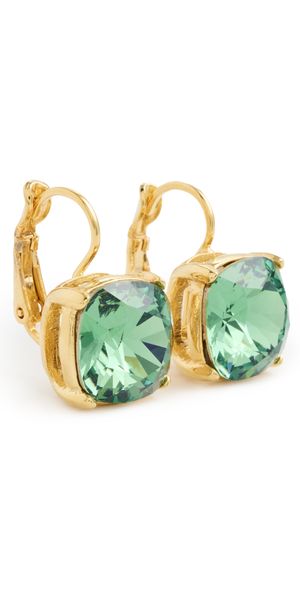 Kenneth Jay Lane Square Stone Earrings Erinite One Size