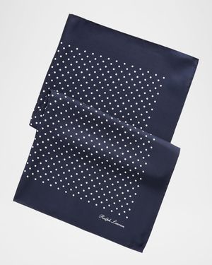 Men's Polka Dot Silk Scarf