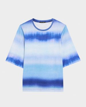 Barlow Crewneck Ombre-Print T-Shirt