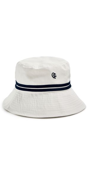 Quiet Golf Monogram Bucket Hat Navy One Size