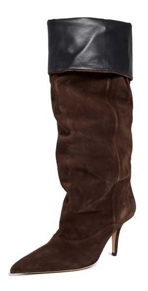 Paris Texas Ines Reverse Midcalf Boot 75mm Cioccolato/Black 39.5