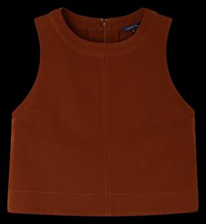 Soeur - Top col rond sans manches en coton - Taille 42 - Marron