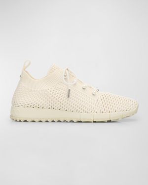 Veles Cotton Knit Pearly Stud Sneakers
