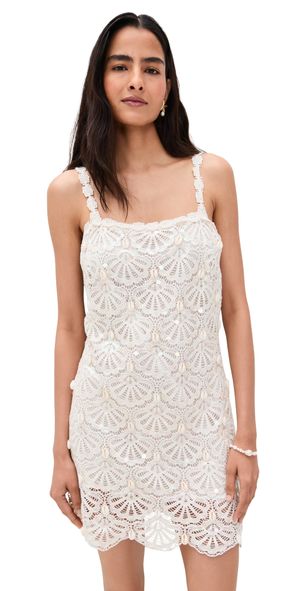 LoveShackFancy Lamont Dress Ecru S