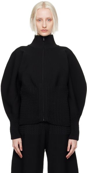 ISSEY MIYAKE Black Squeeze Jacket