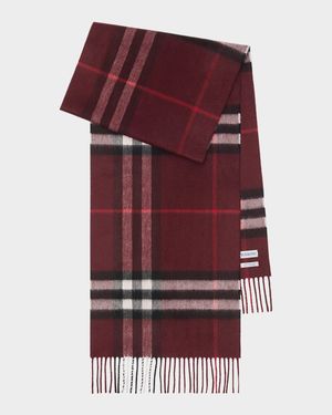 Men's Cashmere Giant Check Scarf