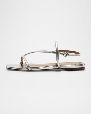 Ella Metallic Thong Slingback Sandals