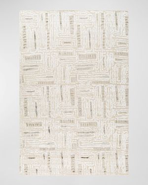 Amina Beige Hand-Knotted Rug, 8' x 10'