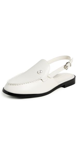 Black Suede Studio Haven Flats coconut leather 40