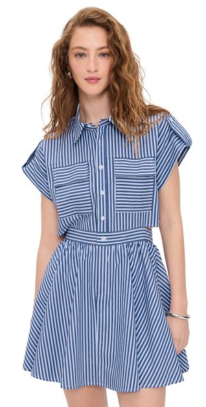 o. p.t Rowe Dress Navy Stripe S