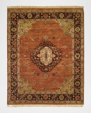 Medallion Hand-Knotted Runner, 3' x 10'