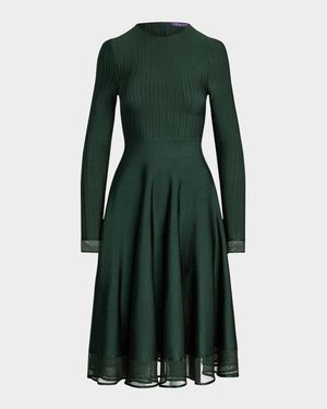 Long-Sleeve Sweater Day Dress