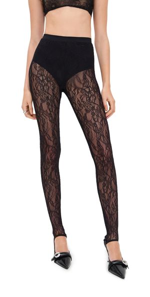 WARDROBE. NYC Lace Stirrup Leggings Black XL