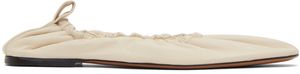 The Row Off-White Glove Ballerina Flats