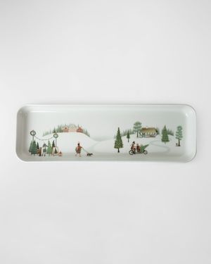 Winter Decor Tapas Plate, 14"
