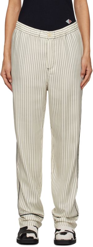 Soulland Off-White & Black Fargo Trousers