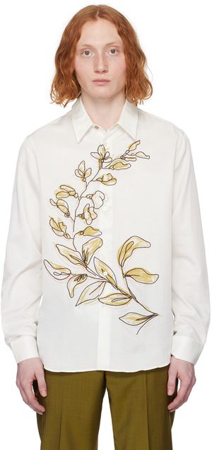 Paul Smith Off-White Embroidered Shirt