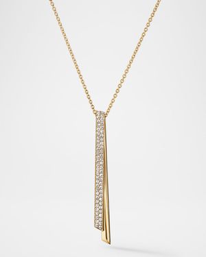 Inside/Out 18K Yellow Gold Diamond Flip Drop Pendant Necklace