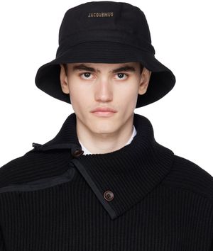 JACQUEMUS Black Forever 'Le Bob Gadjo' Bucket Hat