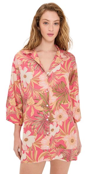 Z Supply Gellar Barra Tropic Dress Sunset Pink M