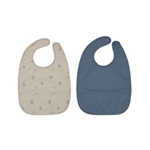 Oyoy Living Design - Bavoir en polyester recyclé - Taille 0-12 mois - Bleu