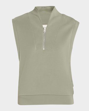 Loretta Half-Zip Sleeveless Sweatshirt