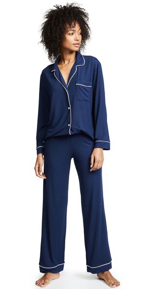 Eberjey Gisele Pajama Set Navy/Ivory XXL