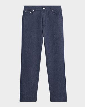 Men's Straight Cotton-Wool Denim Pants