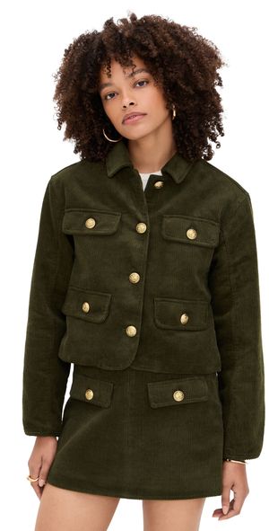 BLANKNYC Inside Scoop Corduroy Jacket Olive S