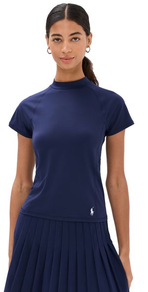 RLX Ralph Lauren Mock Neck Tee Refined Navy XS