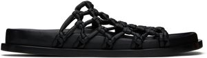 Jil Sander Black Hand-Knotted Sandals