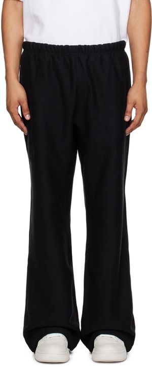 Alexander Wang Pantalon de survêtement surdimensionné noir à logo brodé