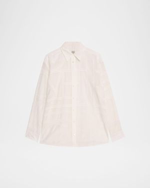 Monogram Crochet Embroidered Classic Shirt