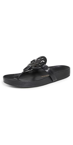 Tory Burch Miller Cloud Sandals Perfect Black 6.5