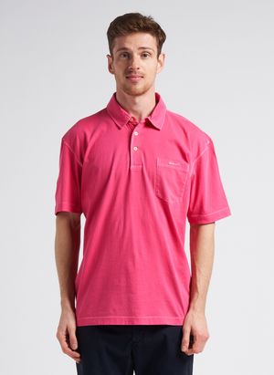Gant - Polo en jersey délavé - Taille 2XL - Rose