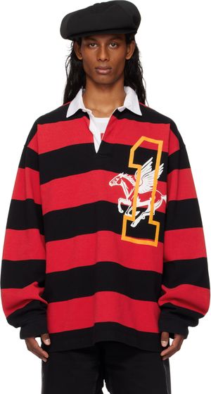 VAQUERA Black & Red Rugby Polo