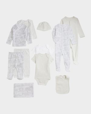 Boy's 11-Piece Interlock Cotton Gift Set, Size Newborn-9M