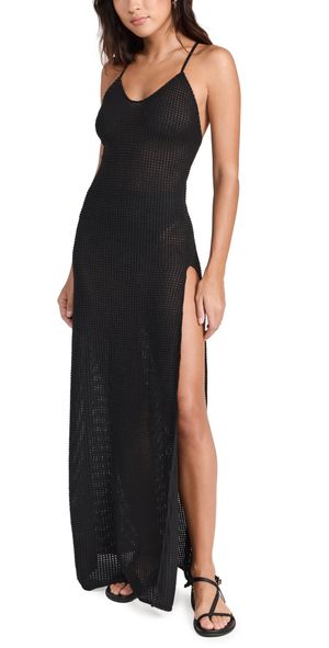 Peixoto Arya Dress Black Knit XS