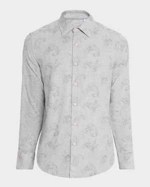 Men's Knox Cotton Paisley Button-Down Shirt